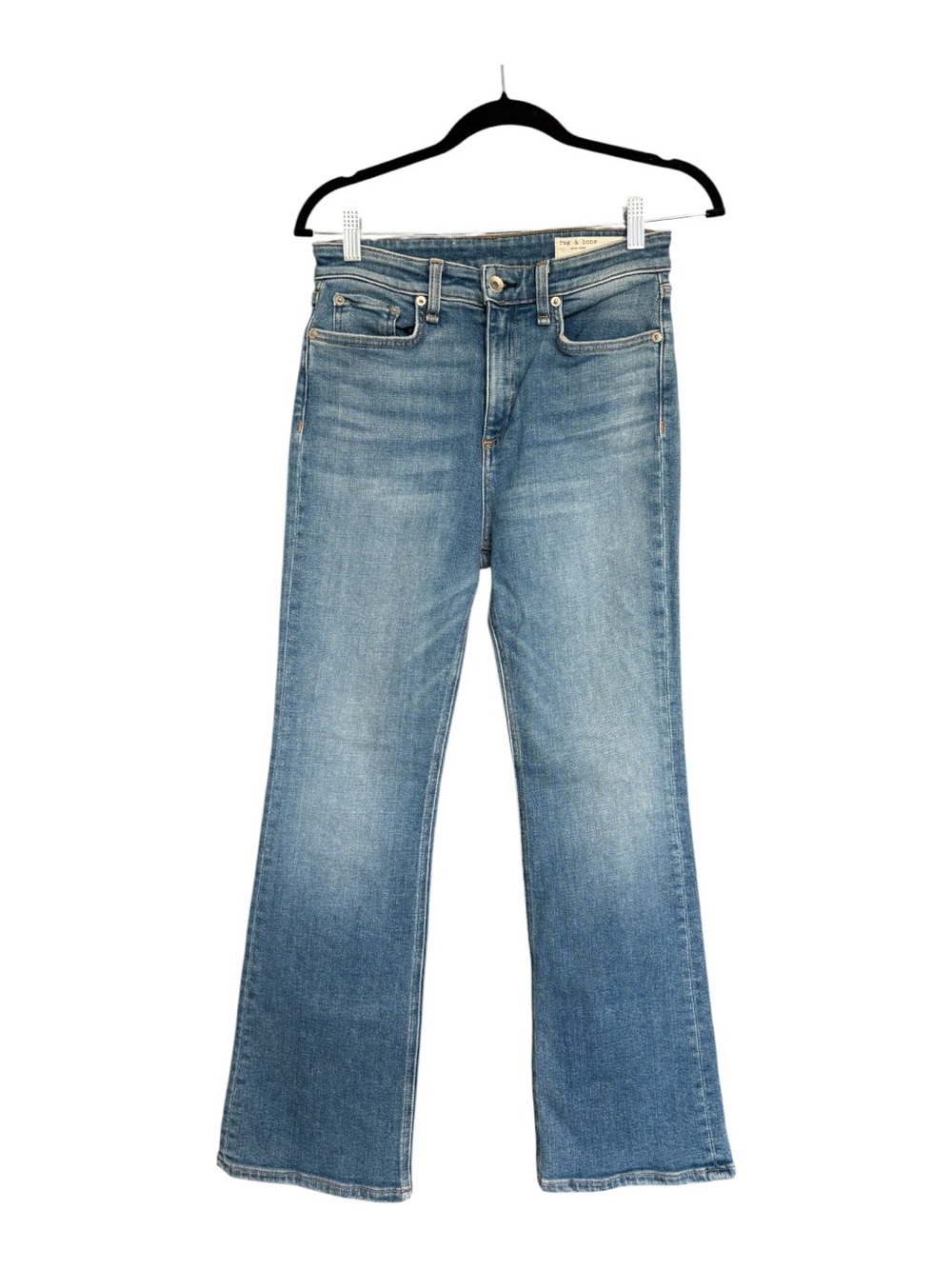 rag & bone Nina High-Rise Ankle Flare Jeans Size 26 Medium Wash